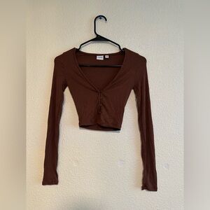 Sunday best 2xs brown long sleeve top